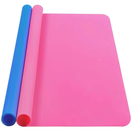 pink and blue silicone craft mats